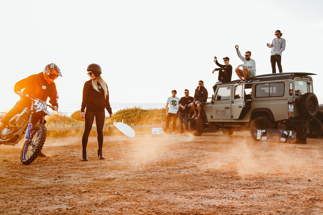 Sunset Surf, Bikes and Beers - Dirty Habits