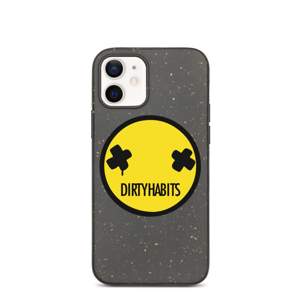 Yellow Smiley Biodegradable Phone Case - Dirty Habits