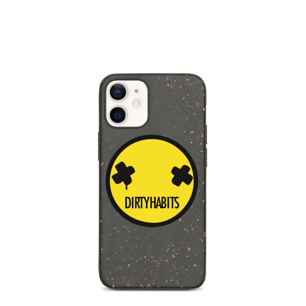 Yellow Smiley Biodegradable Phone Case - Dirty Habits