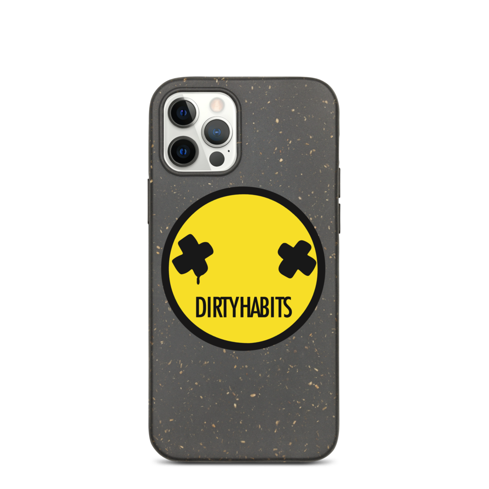 Yellow Smiley Biodegradable Phone Case - Dirty Habits