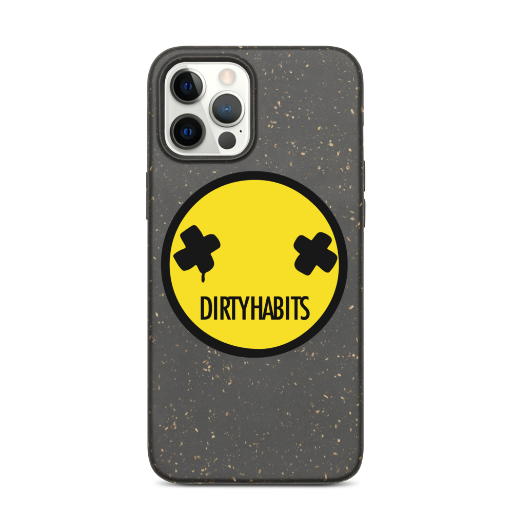 Yellow Smiley Biodegradable Phone Case - Dirty Habits