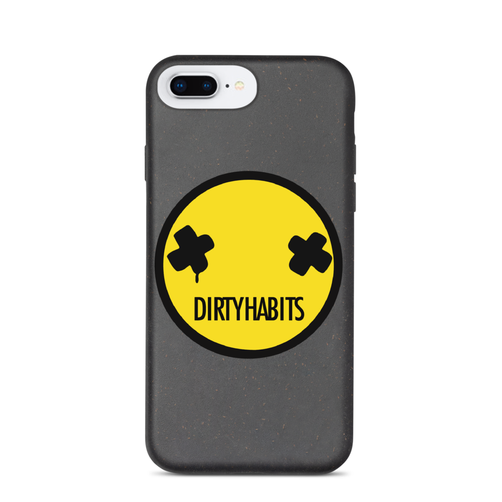 Yellow Smiley Biodegradable Phone Case - Dirty Habits