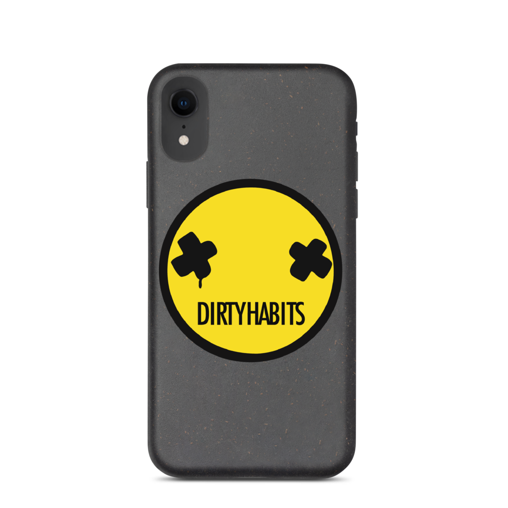 Yellow Smiley Biodegradable Phone Case - Dirty Habits