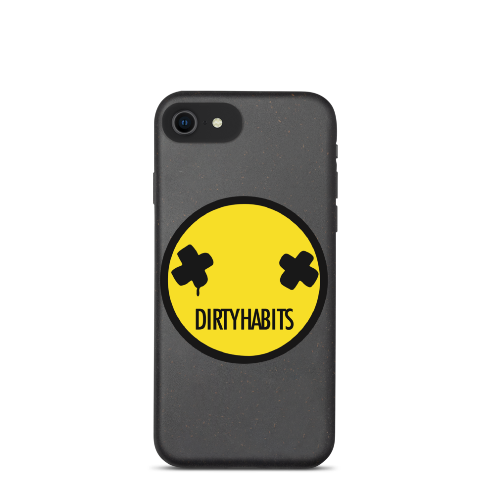 Yellow Smiley Biodegradable Phone Case - Dirty Habits