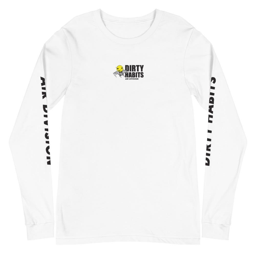 Air Division Long Sleeve T-Shirt White - Dirty Habits