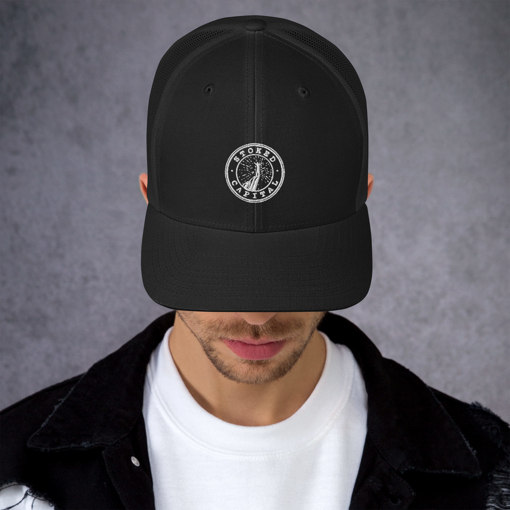 Stoked Capital Black Trucker Cap - Dirty Habits