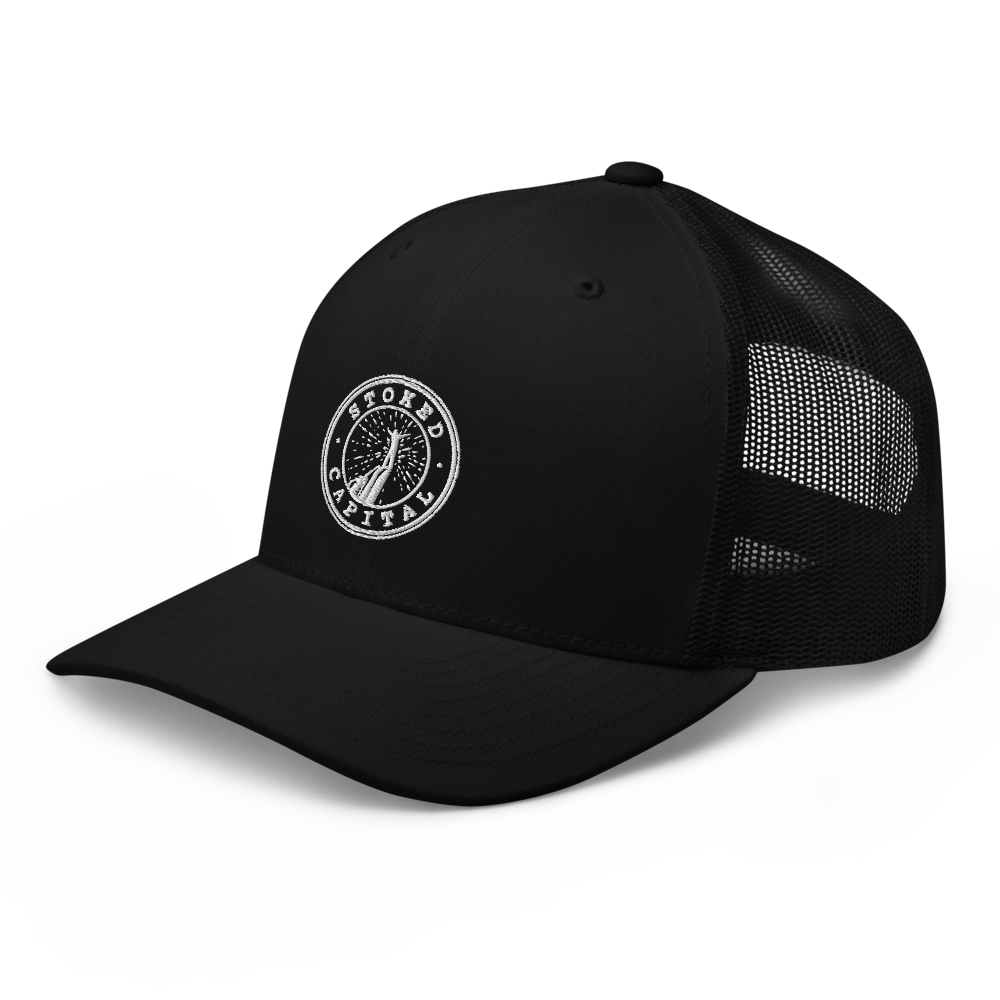 Stoked Capital Black Trucker Cap - Dirty Habits